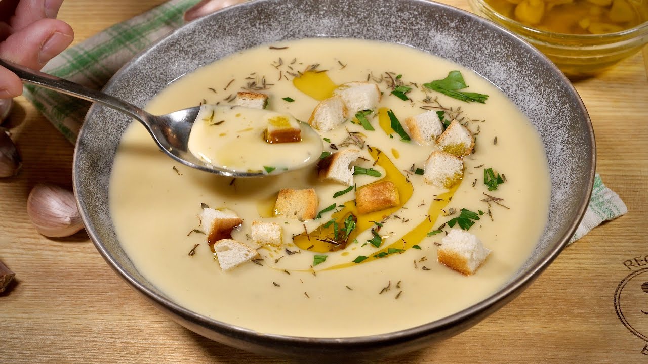 Гости в восторге от этого рецепта! Очень вкусный суп с ЗАПЕЧЕННЫМ ЧЕСНКОМ!