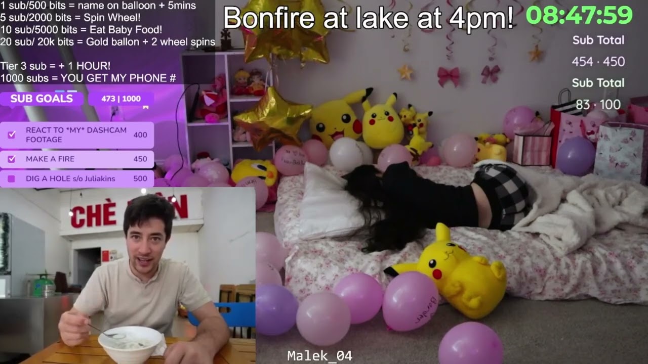 Day 7: Lake Bonfire & Ice Skating for the FIRST time 💖 UNCAPPED 24/7 Bday SUB (Part 2/2)