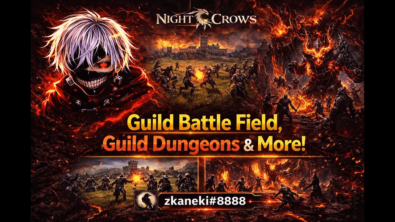 Night Crows : BEST COUPONS Available | Guild Battlefield, Guilde Dungeon & More! | zkaneki#8888