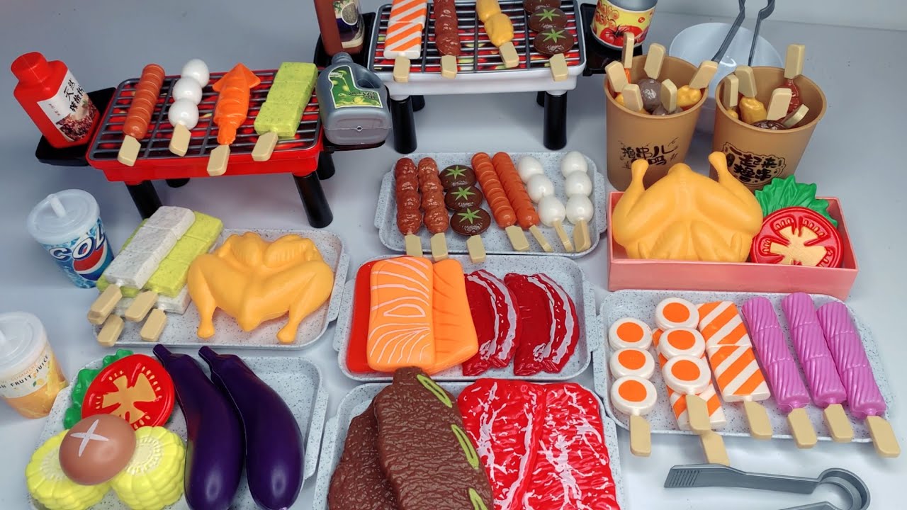 Распаковка Миниатюрный Пластиковый Полный Кухонный Набор Игрушечная Кухня Миниатюрная Еда