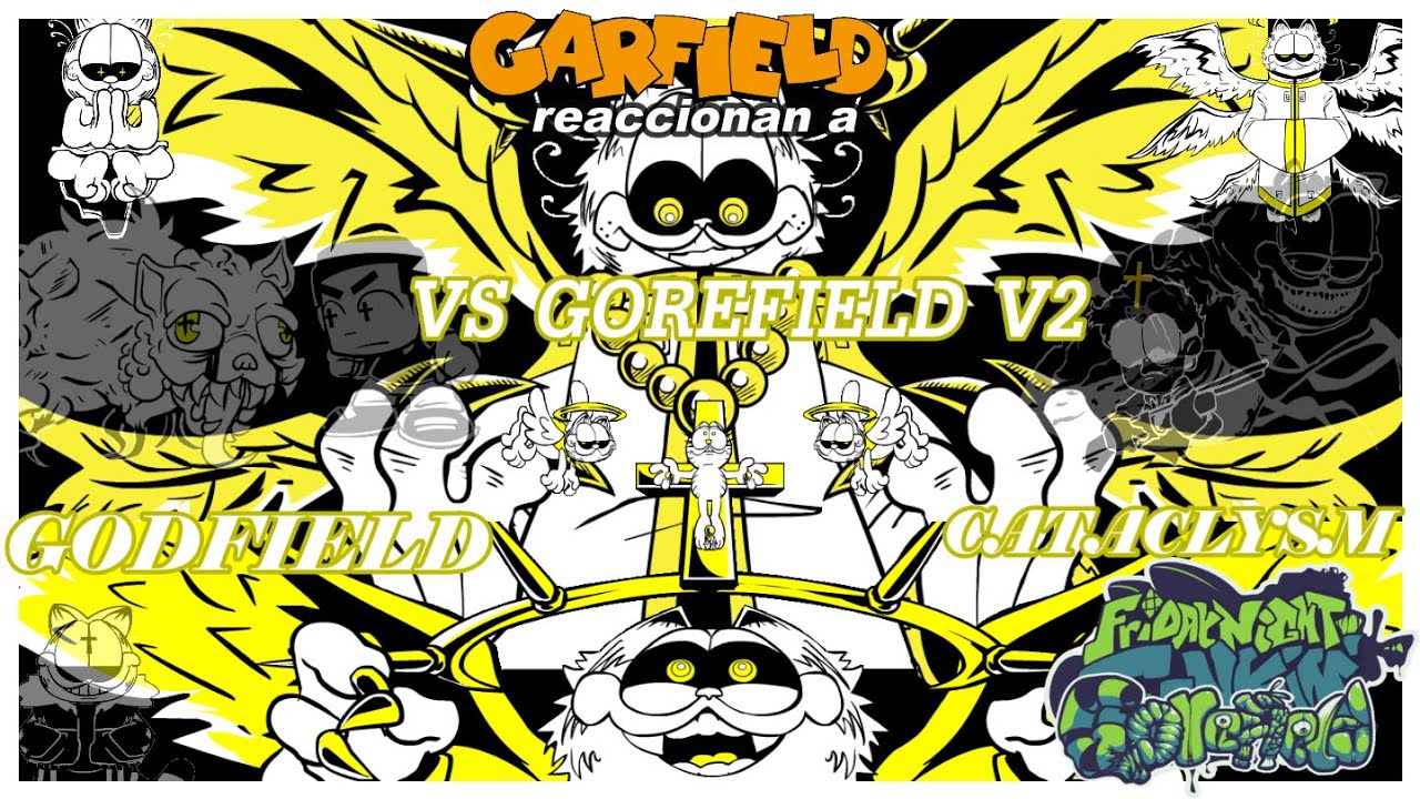 😺 Garfield Characters reaccionan a | VS Gorefield v2 | CATaclysm/GODfield | ESPAÑOL (Part 4/5) 😇