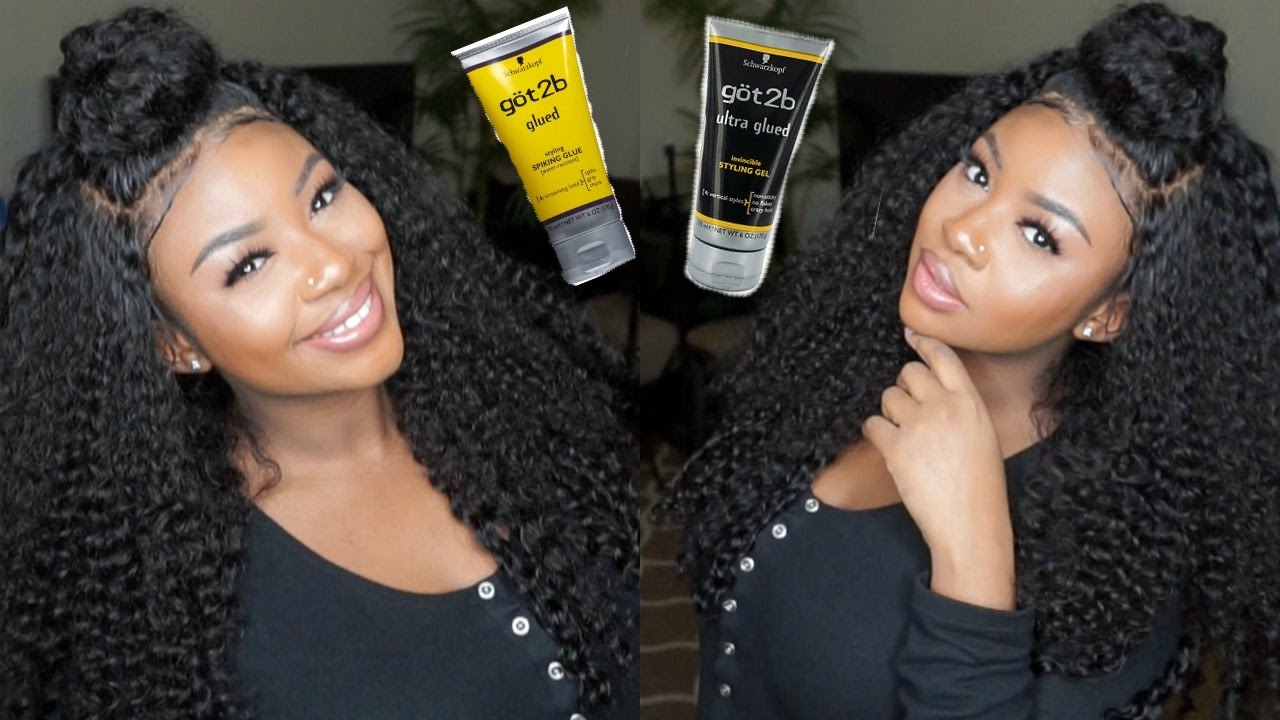 GOT2B GLUED Lace Frontal Wig Application | Feat. Aliexpress Virgo Curly Hair Review