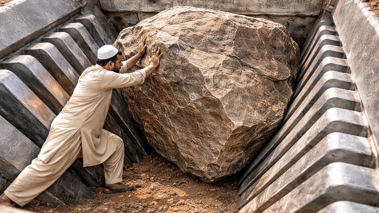 🔥GIANT MACHINE CRUSHES ROCKS INTO DUST!
