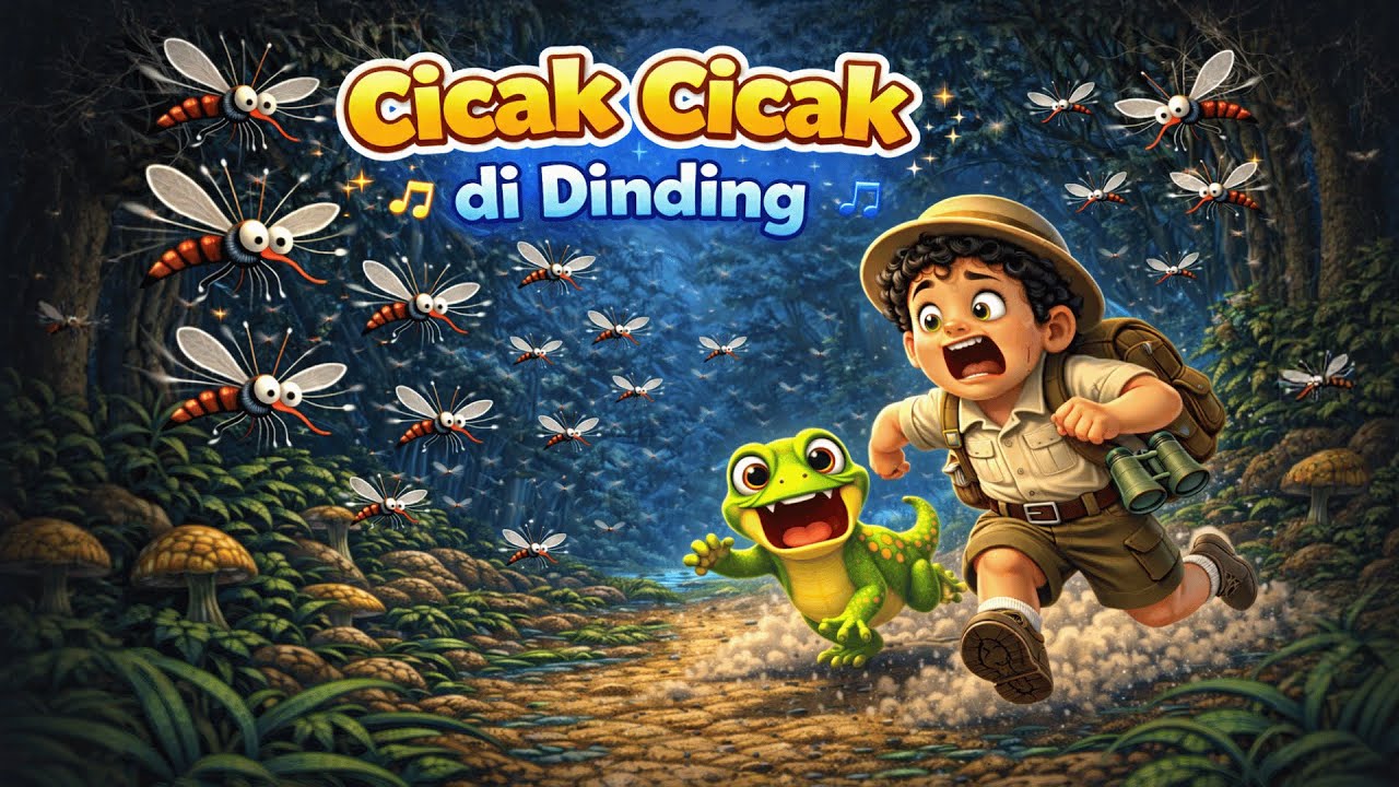 Cicak Cicak di Dinding | Lagu Anak Indonesia Populer | Animasi 3D Lucu