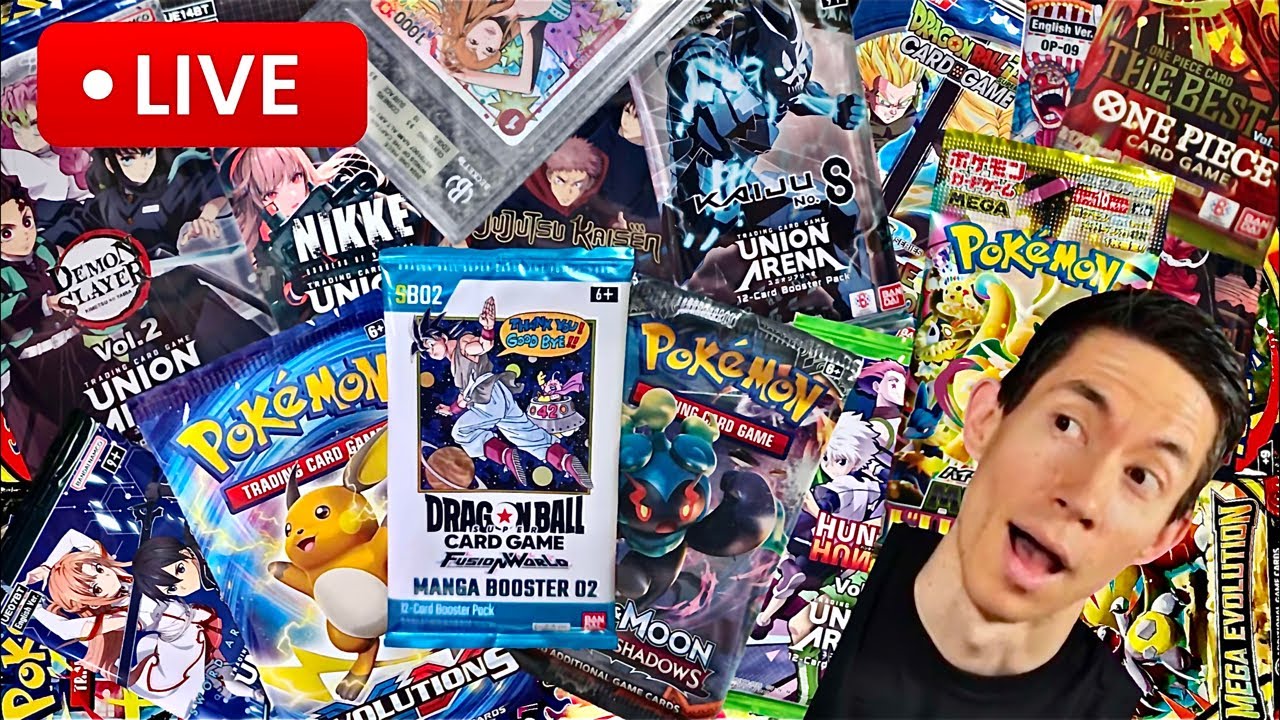 🔴 LIVE on NYE! OPEN ONE PIECE POKEMON UNION ARENA PRB-02 MEGA DREAM RIP TIL YA HIT and SLAB BAGS!