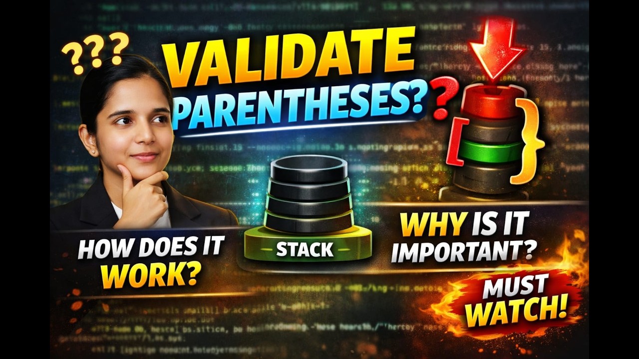 How to Solve Valid Parentheses Using a Stack | Clean Stack Solution Explained Step by Step 👍|