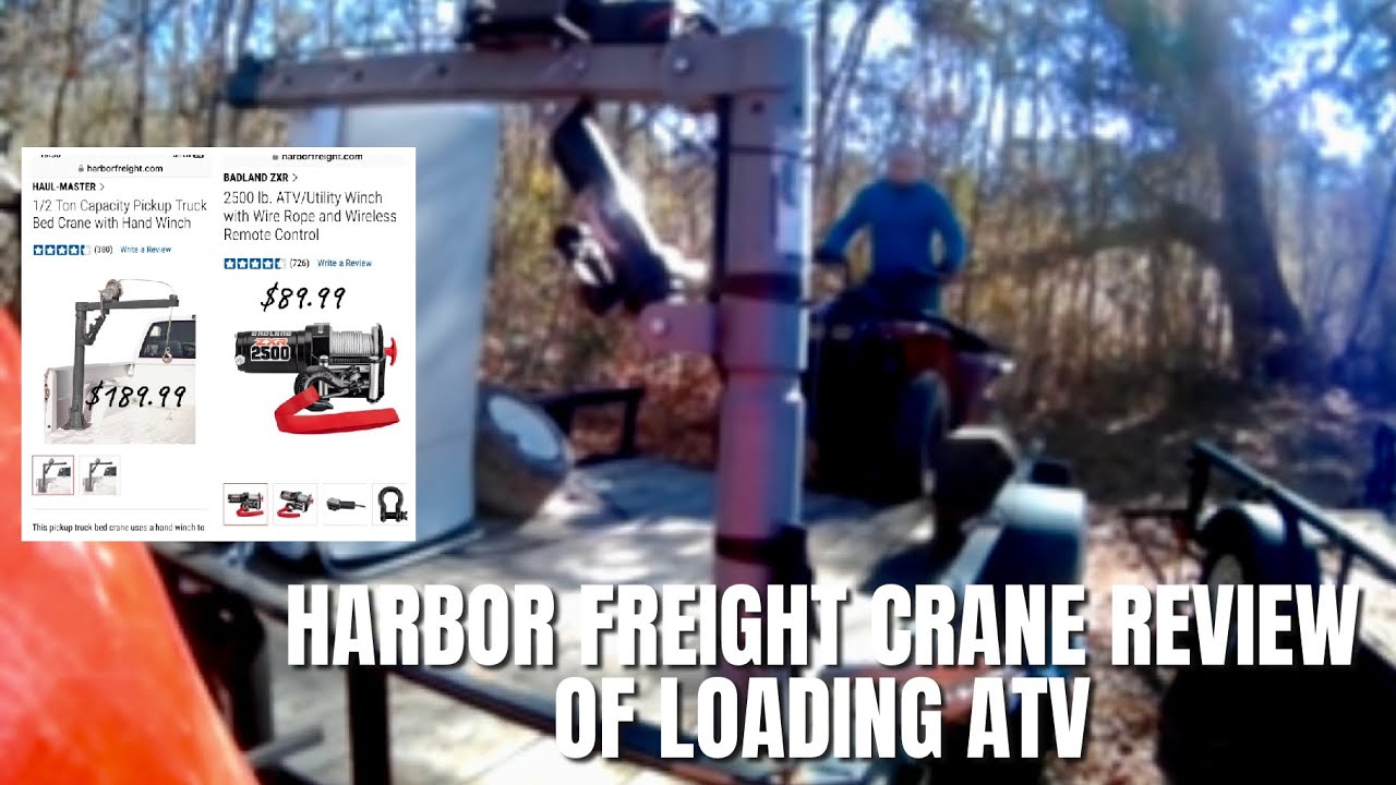 HARBOR FREIGHT CRANE REVIEW LOADING ATV