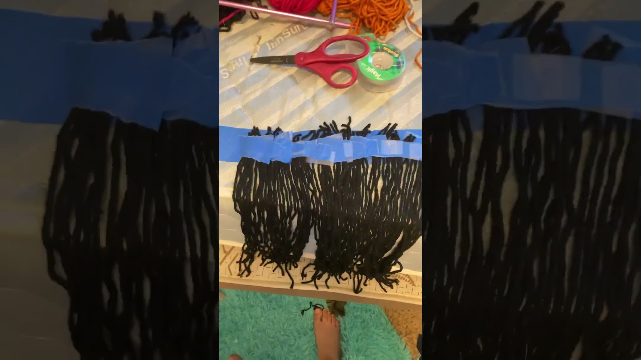 How to make a yarn wig.