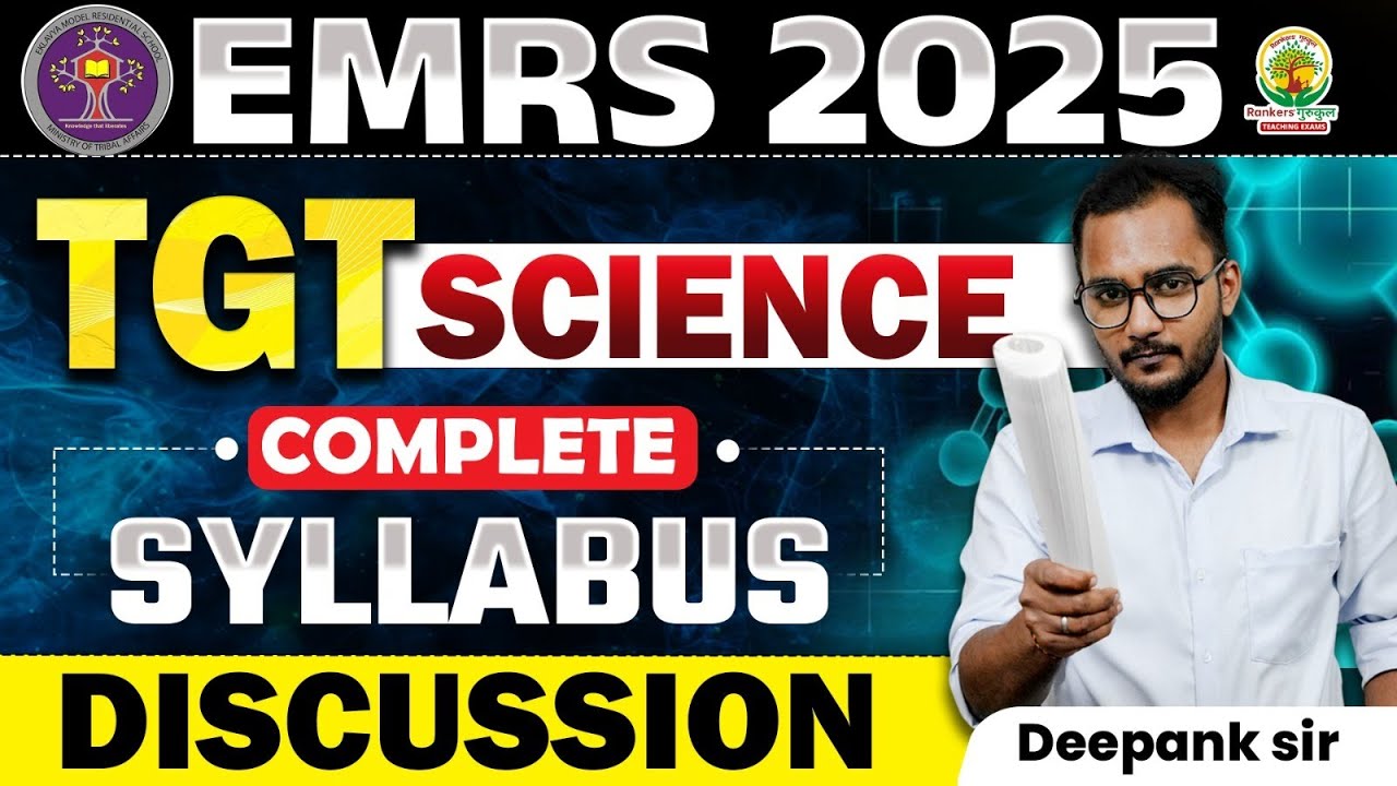 EMRS TGT Science Syllabus 2025 | EMRS New Vacancy 2025 | Deepank Sir