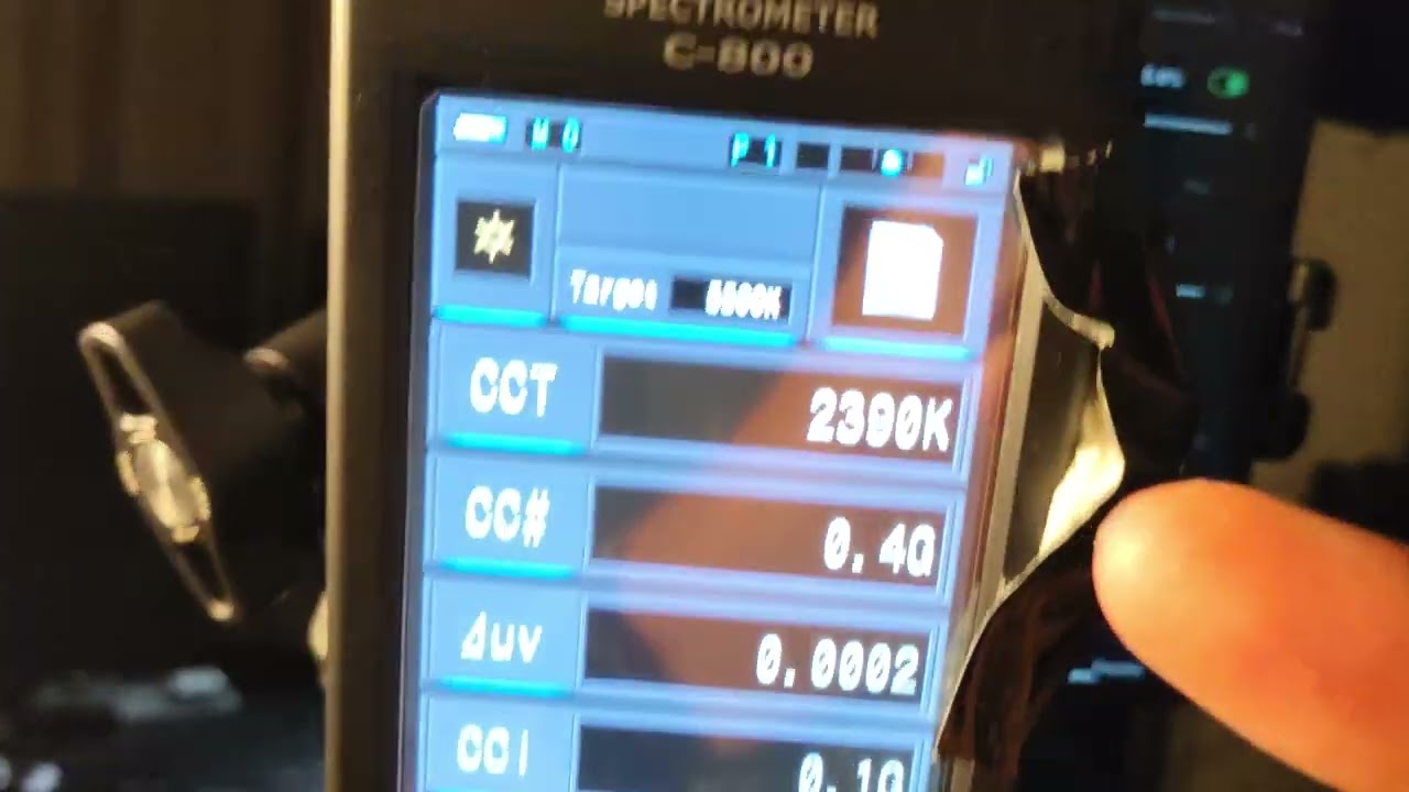 amaran ace 25c Color temperature stability messed up Aputure light c800 spectrometer readings