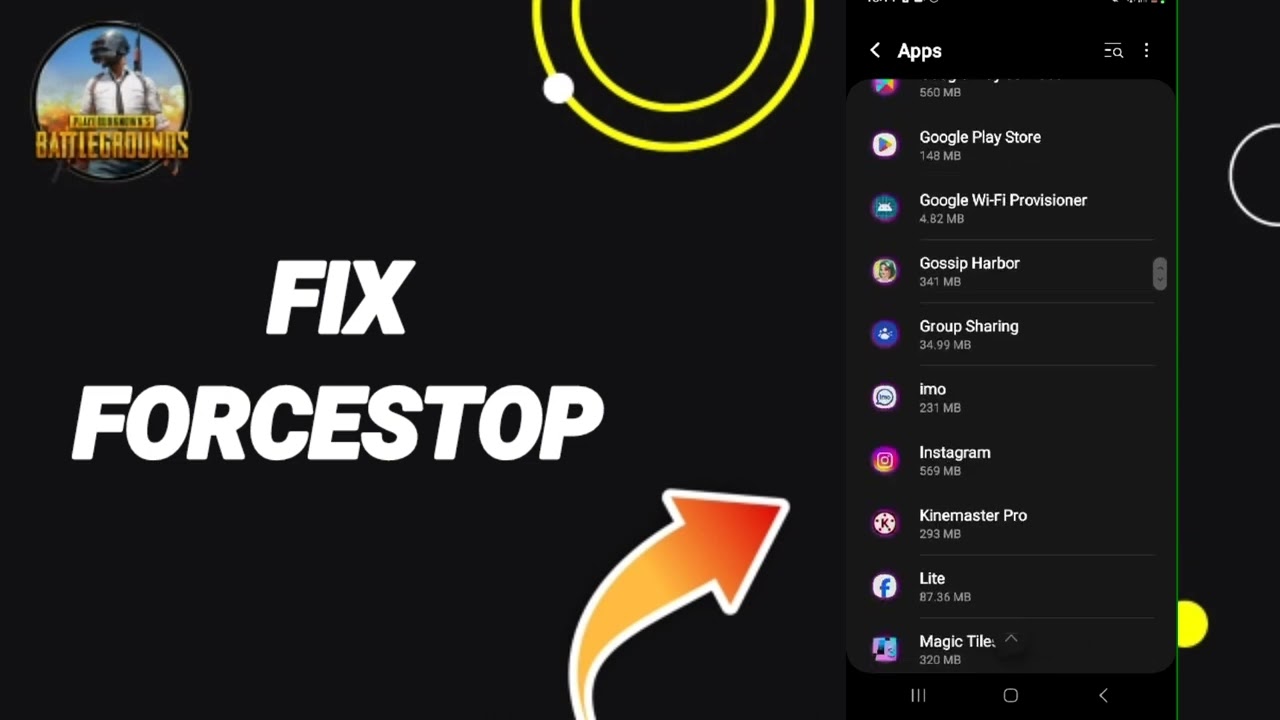 How To Fix Forcetop On Pubg Moblle App