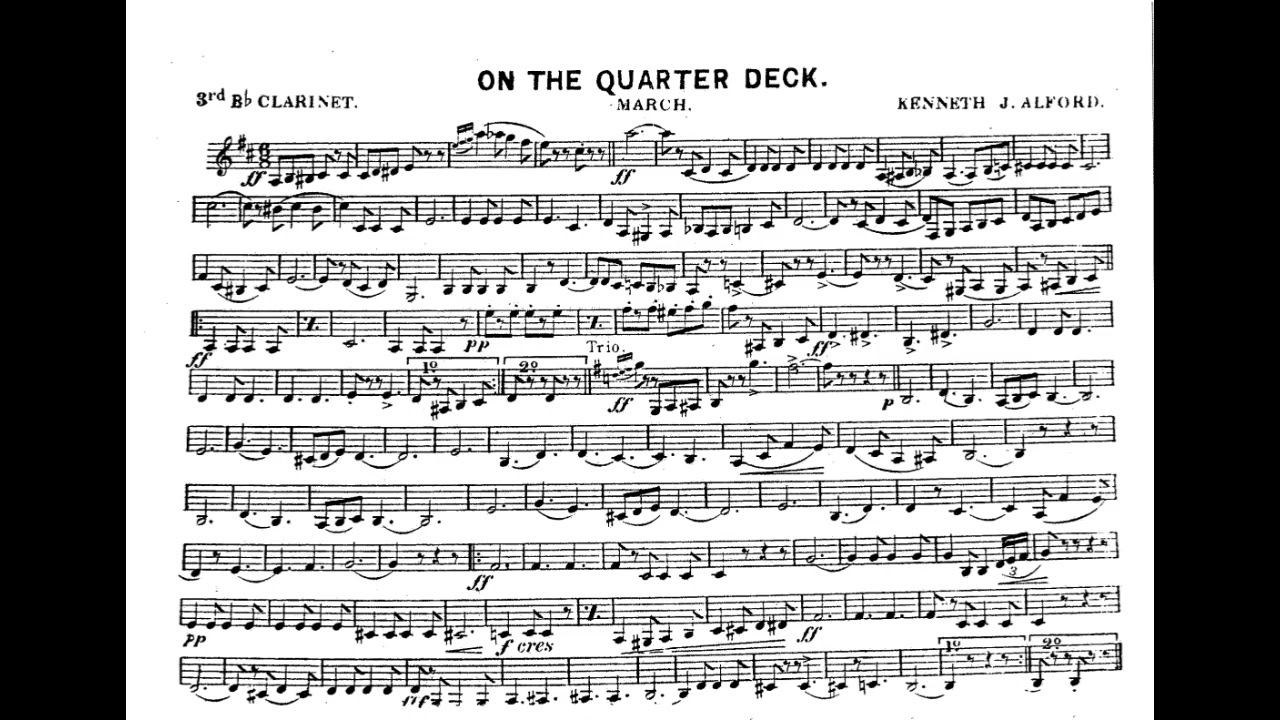 On the Quarterdeck - Bb CLARINET 3
