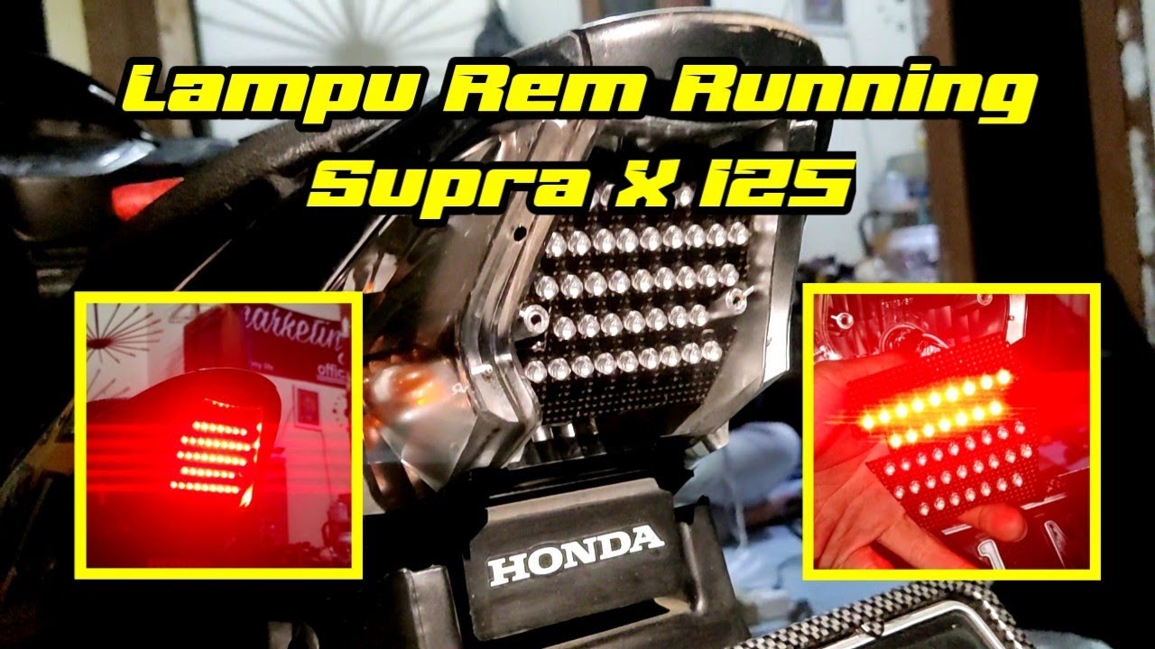 Lampu Stop Custom LED Supra X 125 Batman | Stoplamp 8 Mode Supra Batman