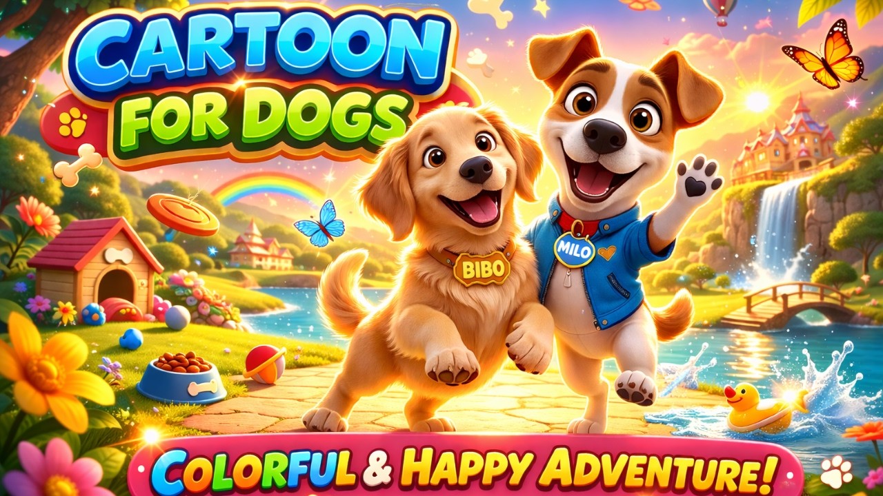 Мультфильм для собак 🐶 | Цветное и веселое приключение Майло и Бибо! 🌈✨