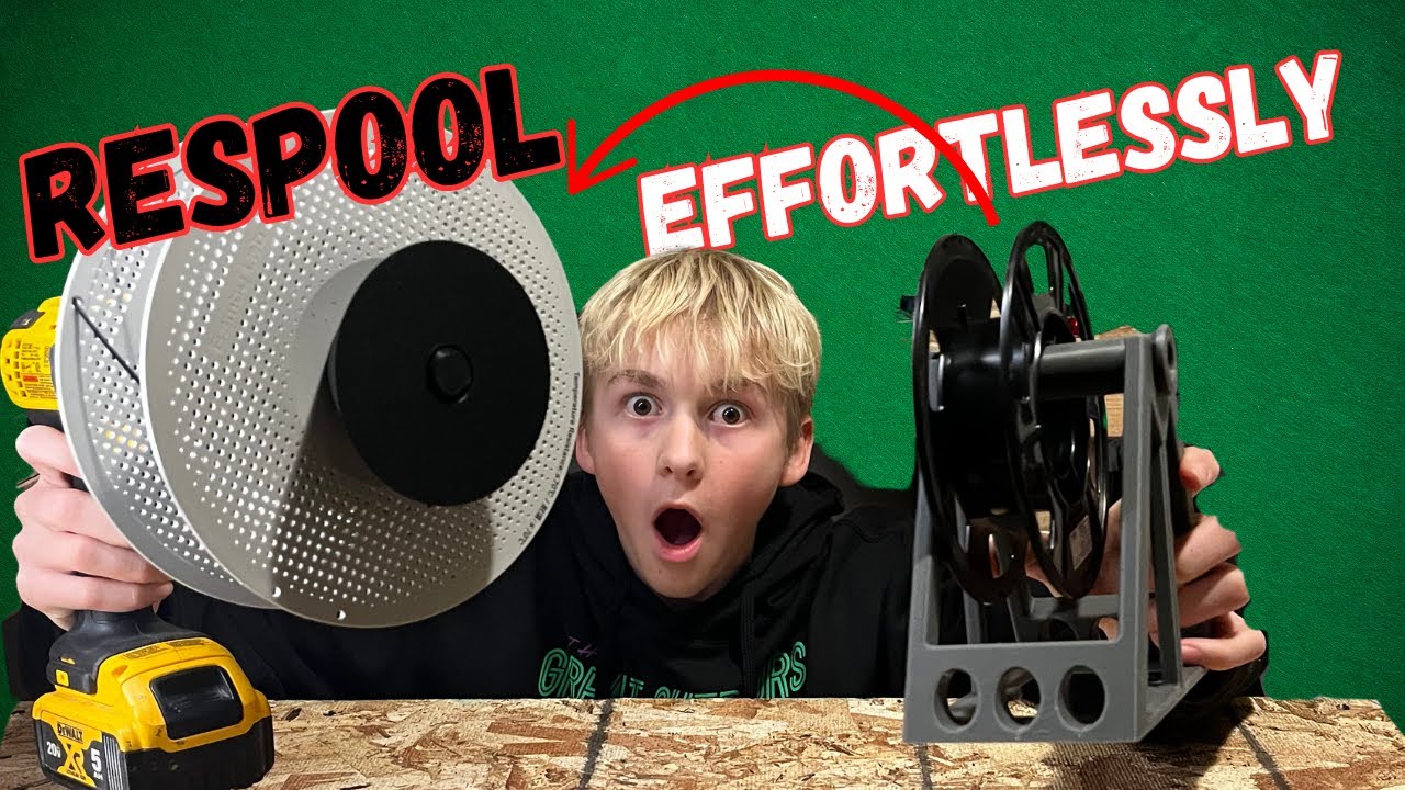 Fully 3d Printed Drill Powered Filament Spooler! @flsun3dprinter