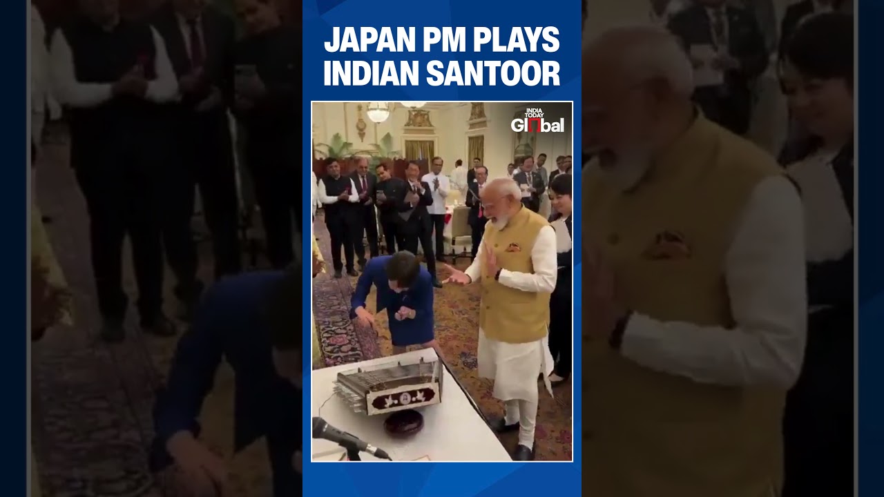 Japan PM Sanae Takaichi Plays Indian Santoor During PM Modi Hosted Cultural Luncheon In Delhi