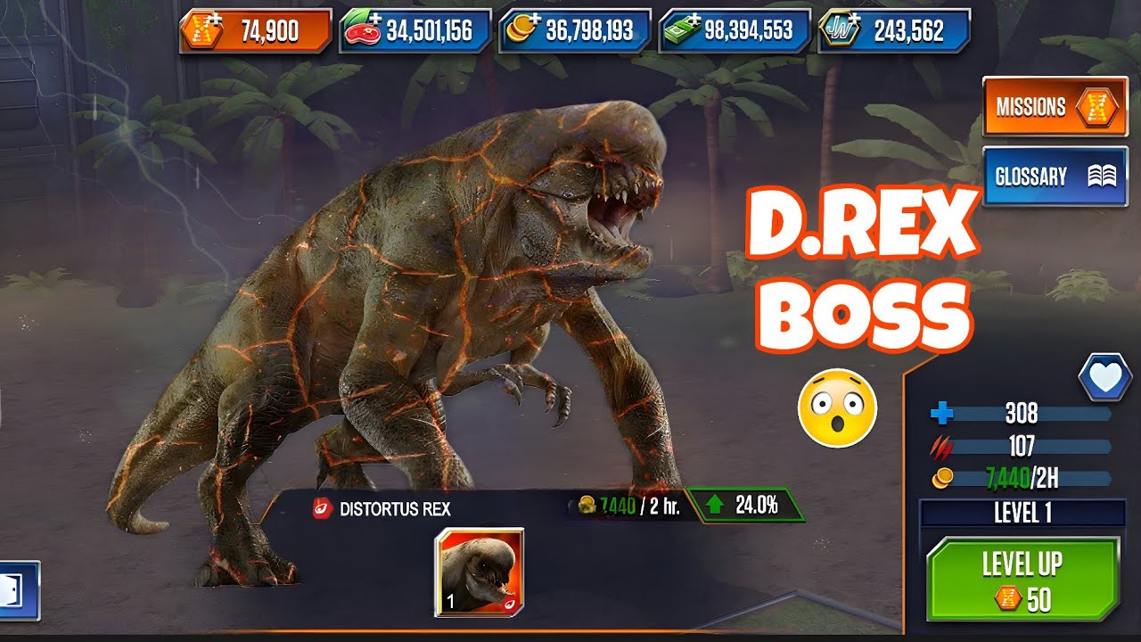 D.REX BOSS UNLOCKED | Jurassic World The Game | Ultimate Hybrid Reveal
