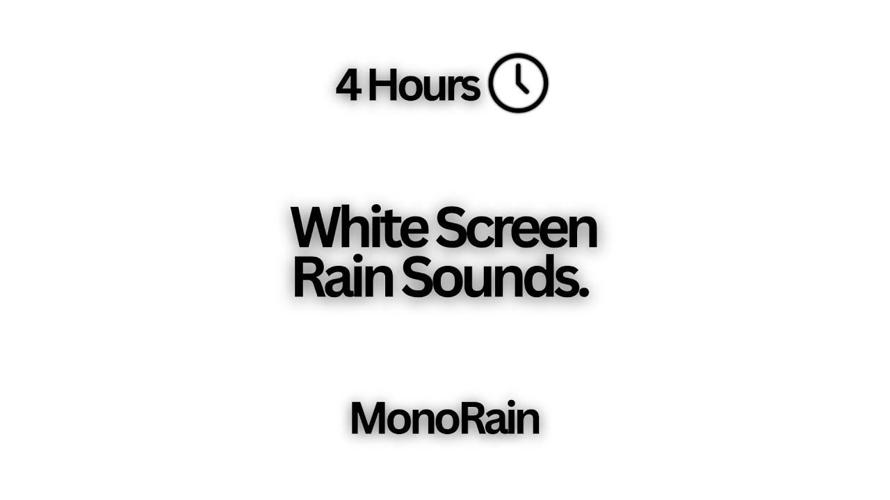 Minimal Rain for Morning Focus | White Ambience Reset