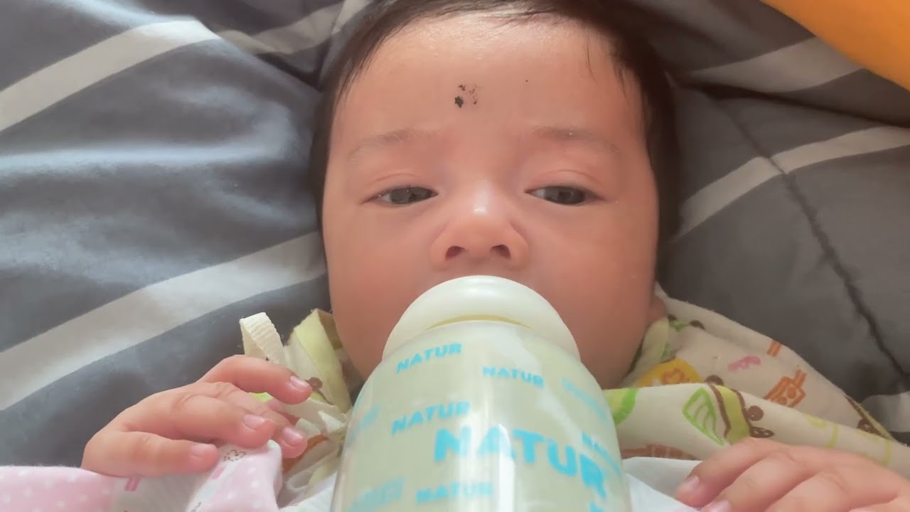 Baby drinking milk 