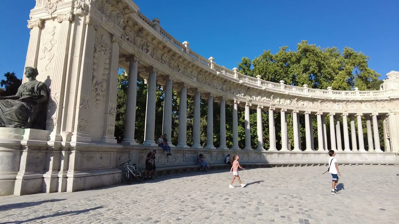 MADRID RETIRO PARK Virtual Walking Tour 4k