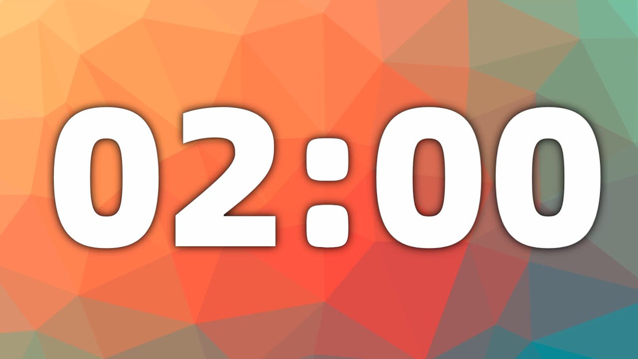 2 Minute Countdown  Timer  With Ticking Sound &Alarm Clock Sound.