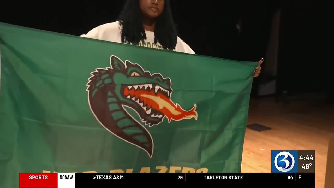 First student-athlete to sign Division I volleyball scholarship