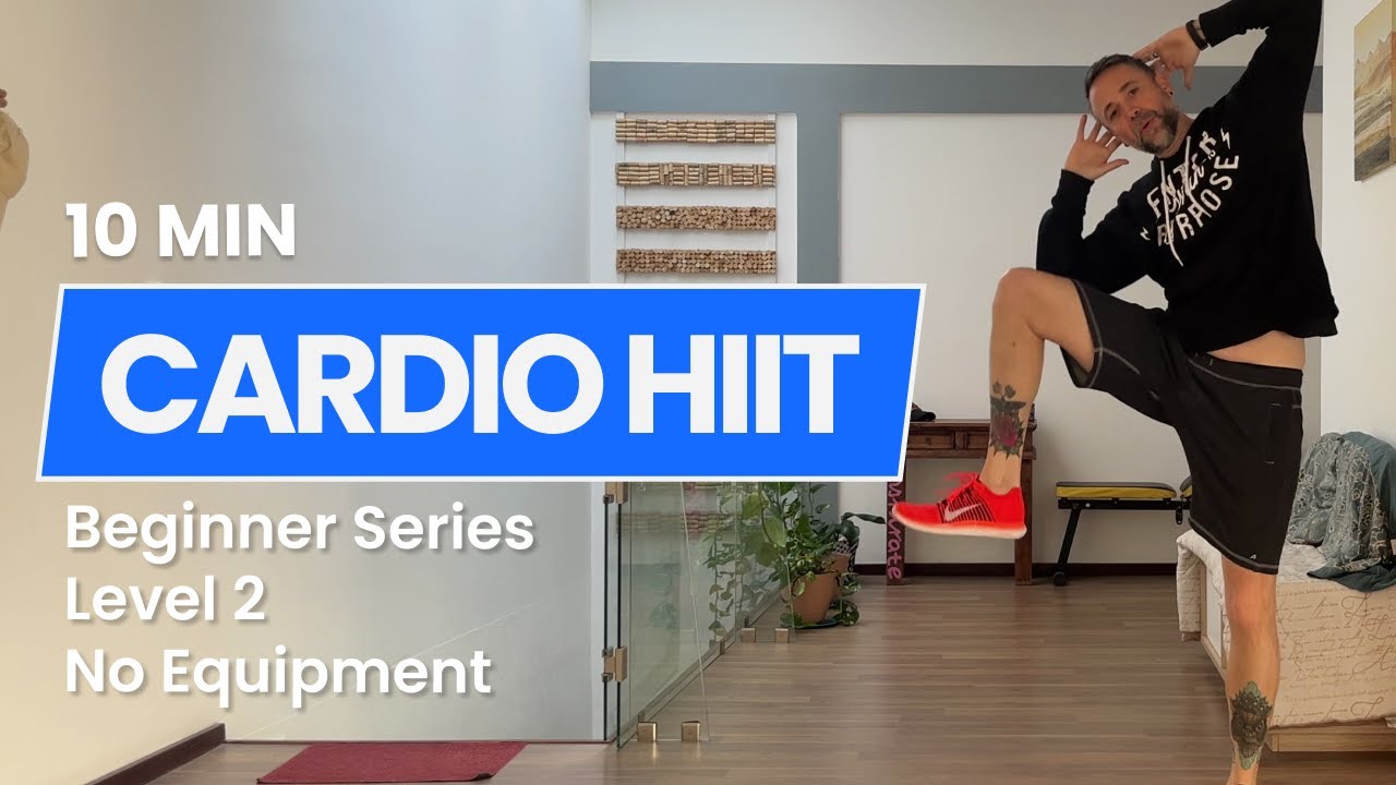 10 Min HIIT Cardio (No Equipment) | Beginner Series – Level 2 (Workout 5)