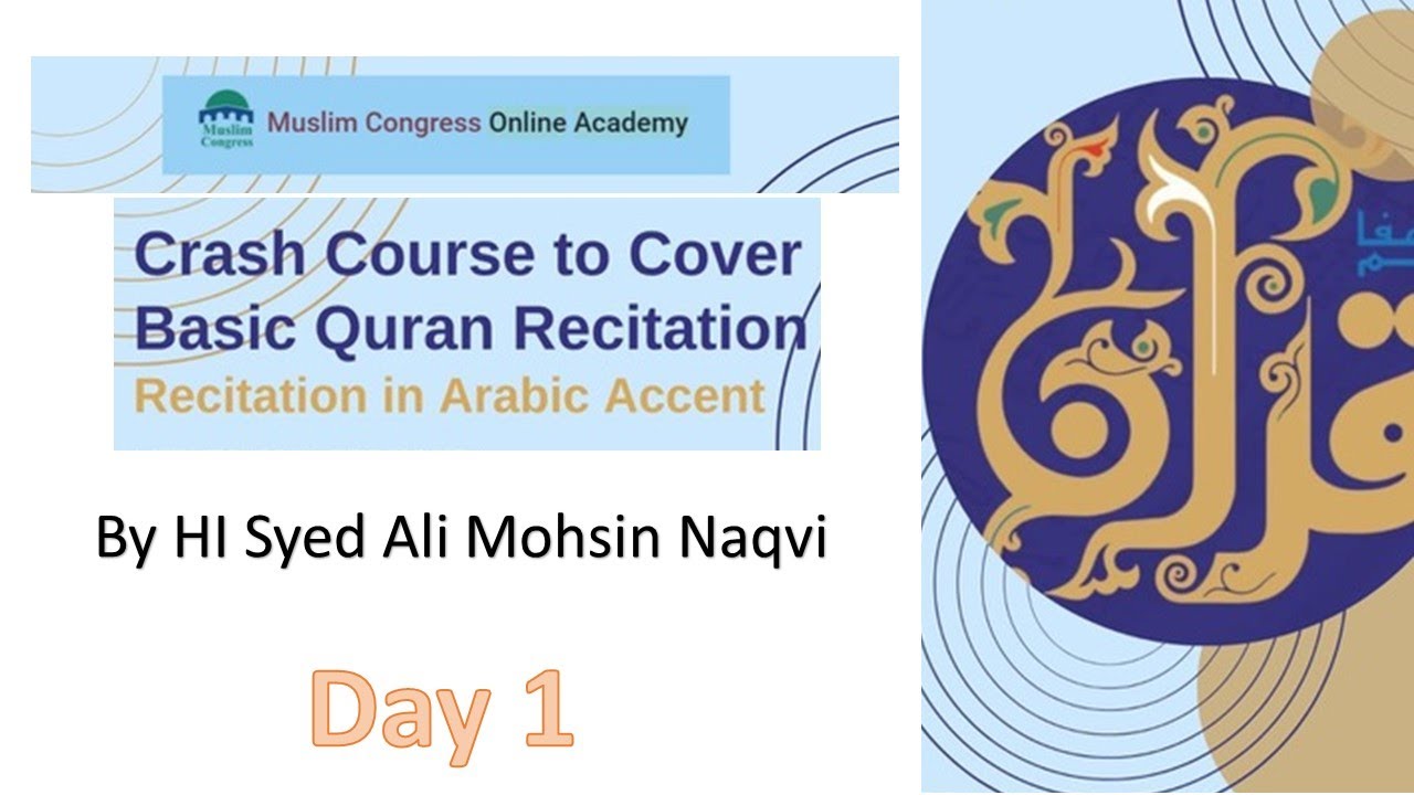 Basic Quran Recitation Course Day 1