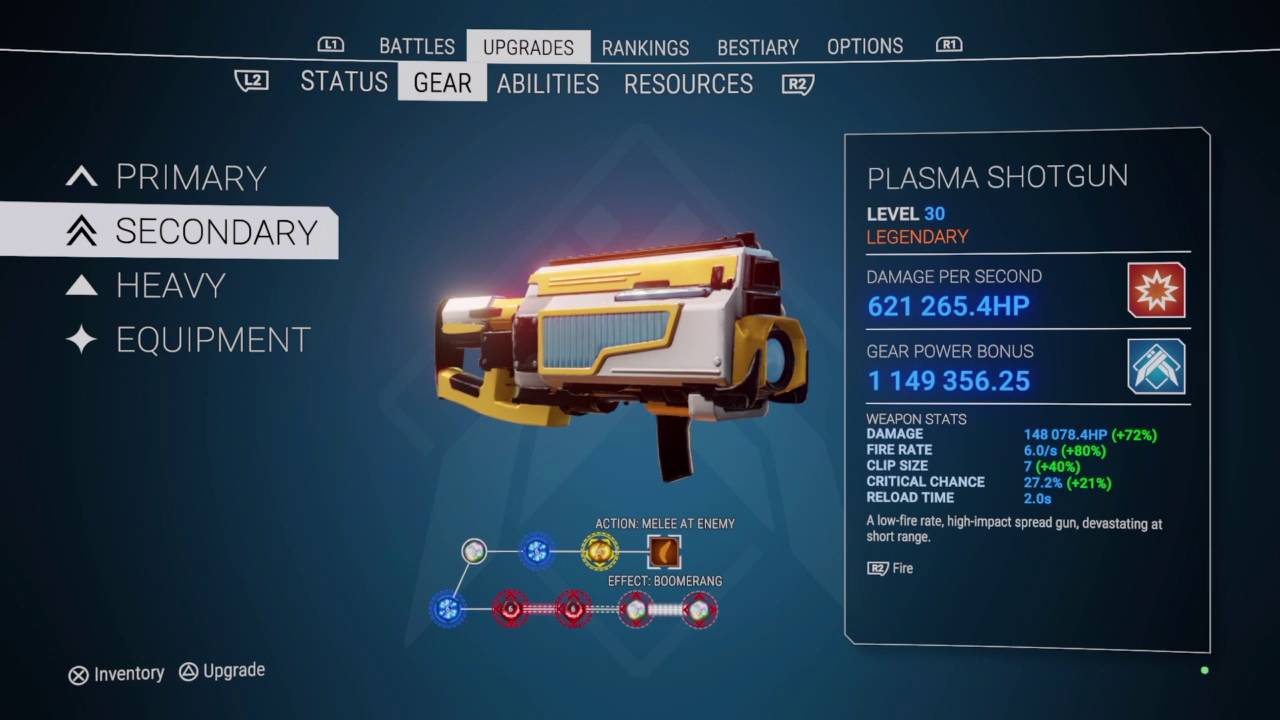 ALIENATION Gear Report - 5 Million Gear Power, 12 Slot Weapons, Stats