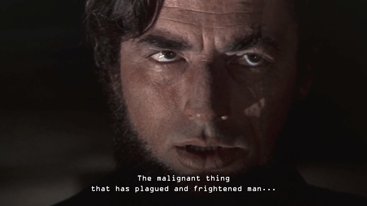 Moby-Dick (1956) Captain Ahab's speech, All visible objects are but as pasteboard masks..