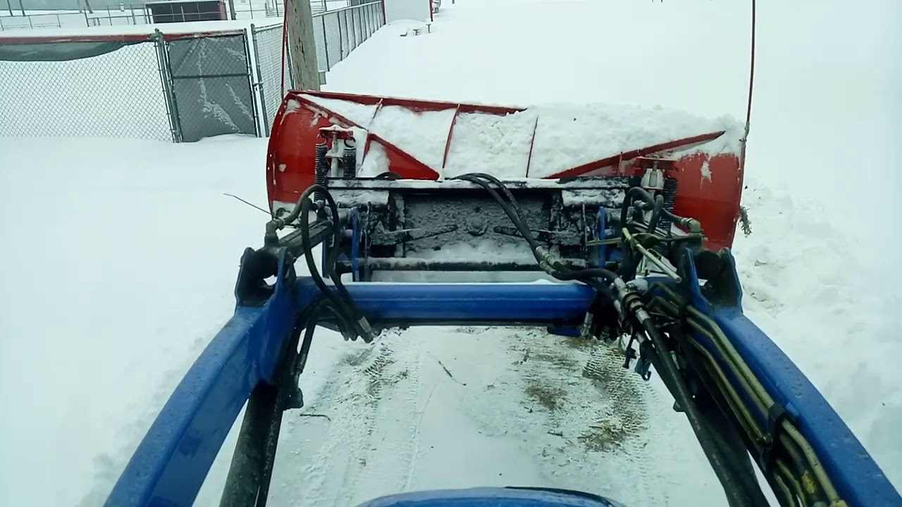 New Holland Boomer 3045 plowing 10+ inches of snow