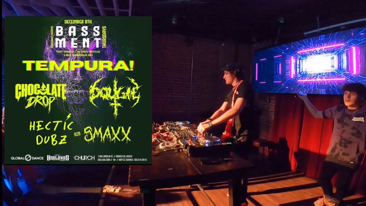 12/8 The Church Bassment Denver: DJDougieT & b2b, Chocolate Drop b2b Lash Miller, & TEMPURA!
