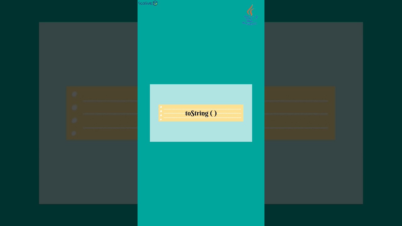 What is toString Method ? #java #tostring #scalive