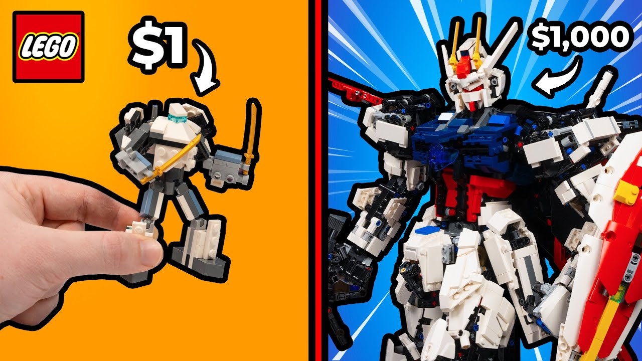 1 доллар против 1000 долларов LEGO Mech