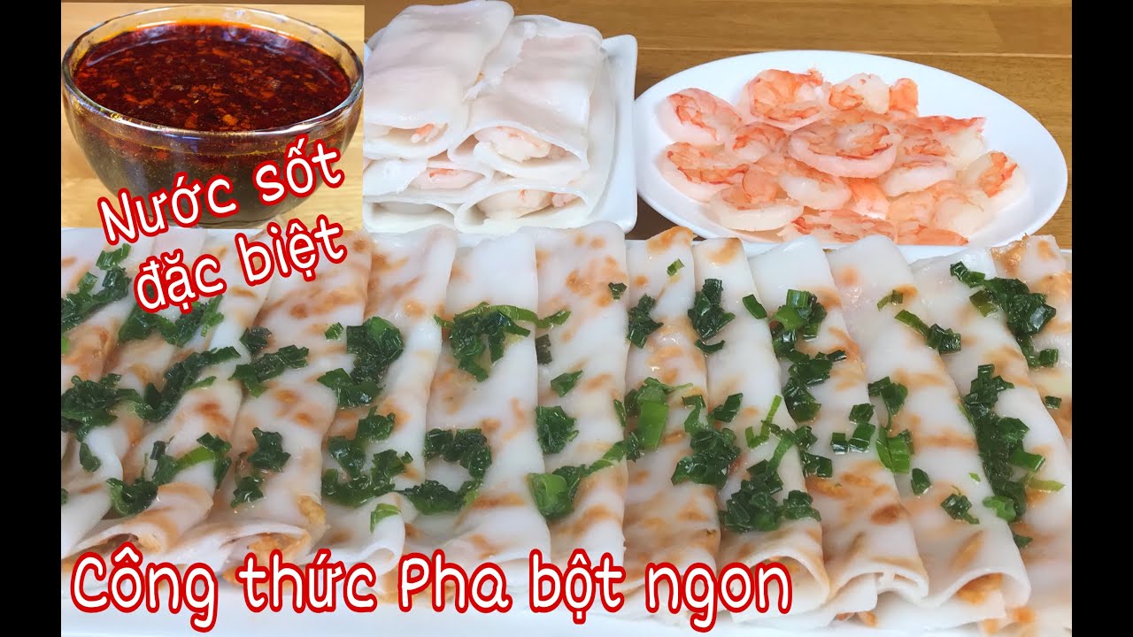 BÁNH CUỐN - BÁNH CUỐN TÔM Dim Sum và nước chấm đặc biệt - Steamed Rice Rolls - Cheung Fun