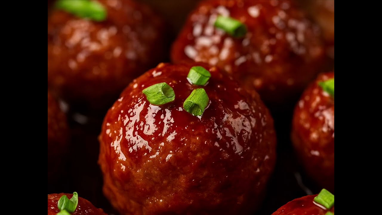 Fiery Korean Gochujang Glazed Meatballs#brianminspired 