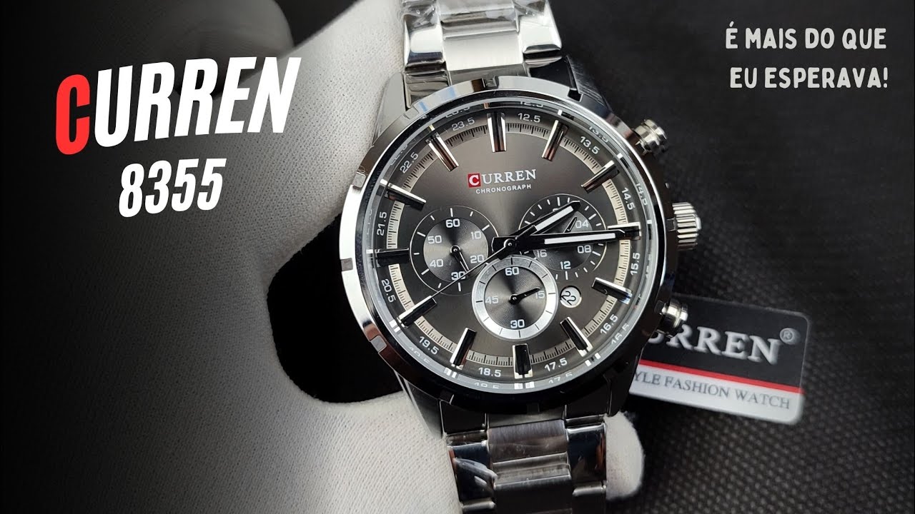 REL&Oacute;GIO CURREN - MAIS BONITO DO QUE EU ESPERAVA - MODELO 8355 Curren watch