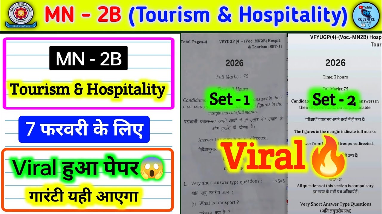 Tourism and hospitality sem 4 viral question paper🔥l Parivahan Pranali ke Vikas aur uske sath Jude 