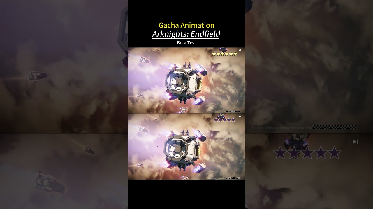 5 Star vs. 6 Star Gacha Animation #gaming #hypergryph #arknights #arknightsendfield #gacha