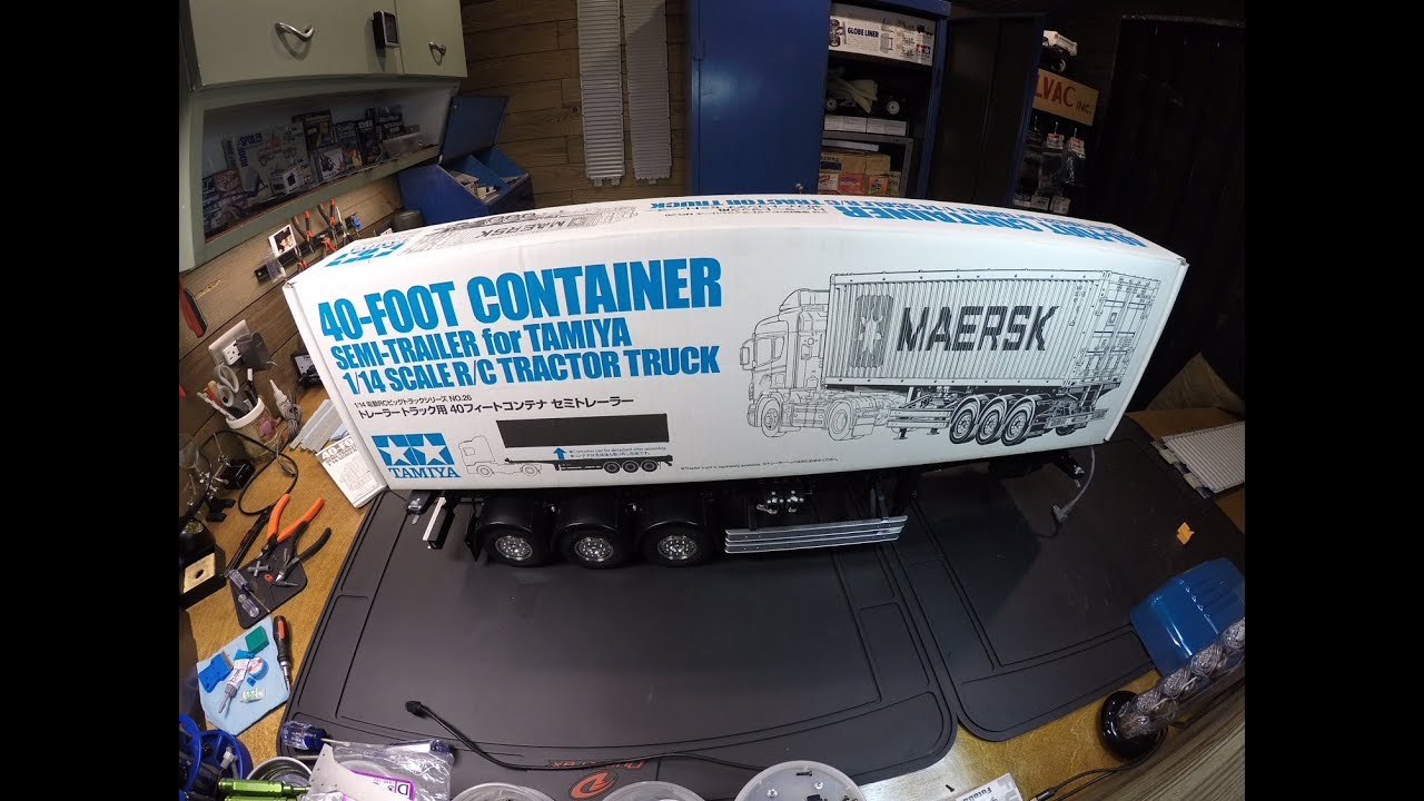 PART 2/3 Tamiya 1/14 MAERSK 40-Foot Container Semi-Trailer (Go Pro video time laps)