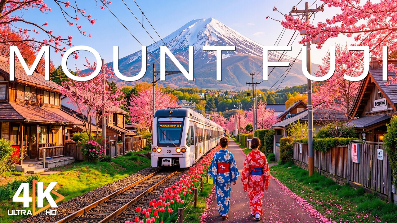 Весна на горе Фудзи, Япония, 4K 🌸 Откройте для себя сакуровые тропы и безмятежные озера