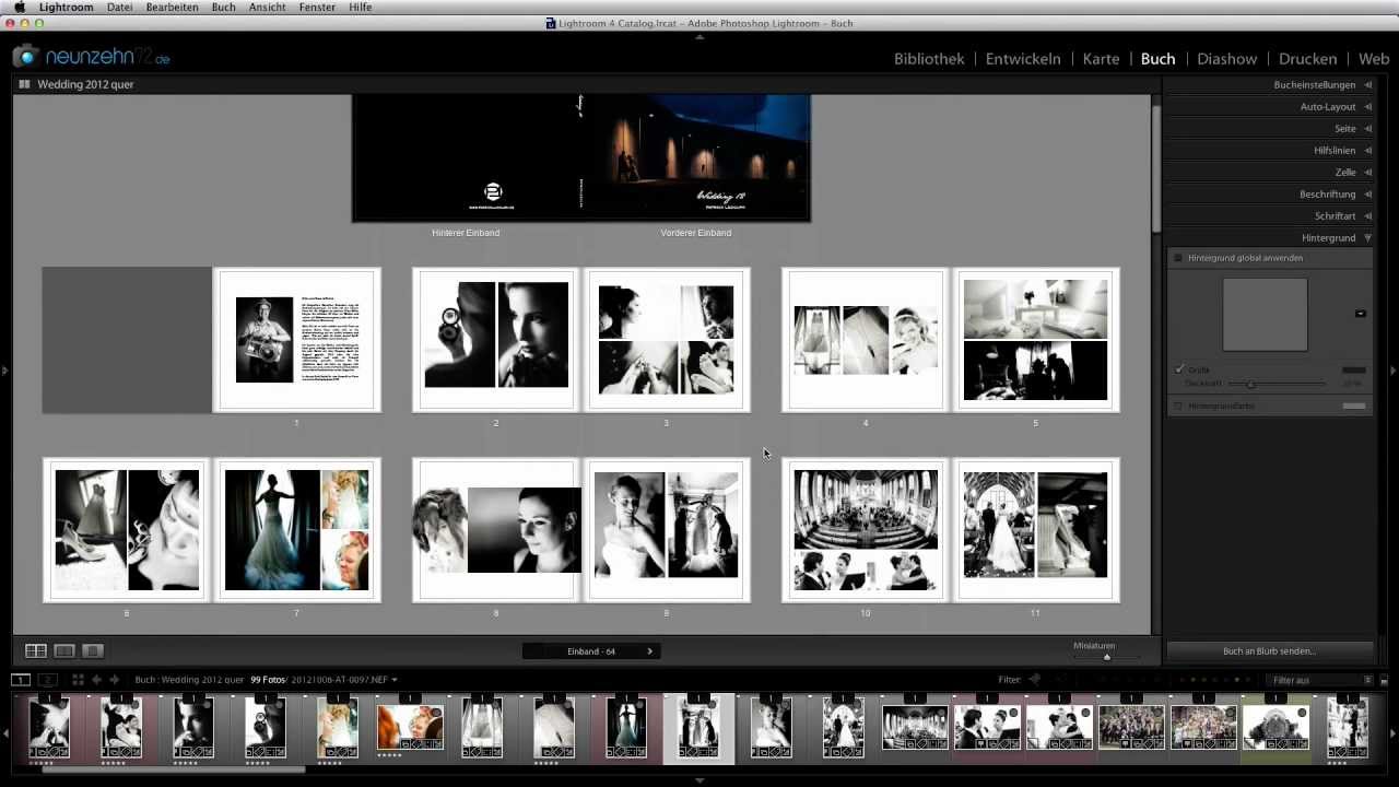 Lightroom 4 Blurb Buch erstellen und Buch-Test