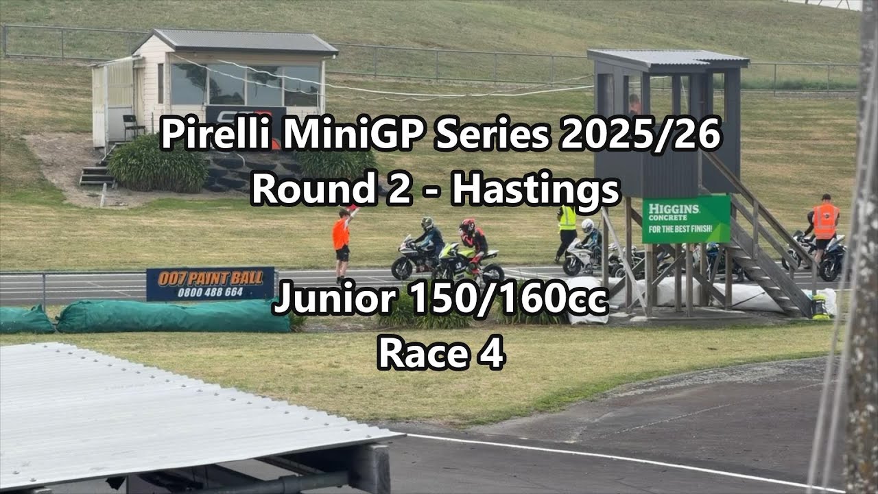 Race 4 Junior 150/160cc - Hastings - Pirelli MiniGP Race Series 2025/26 Round 2