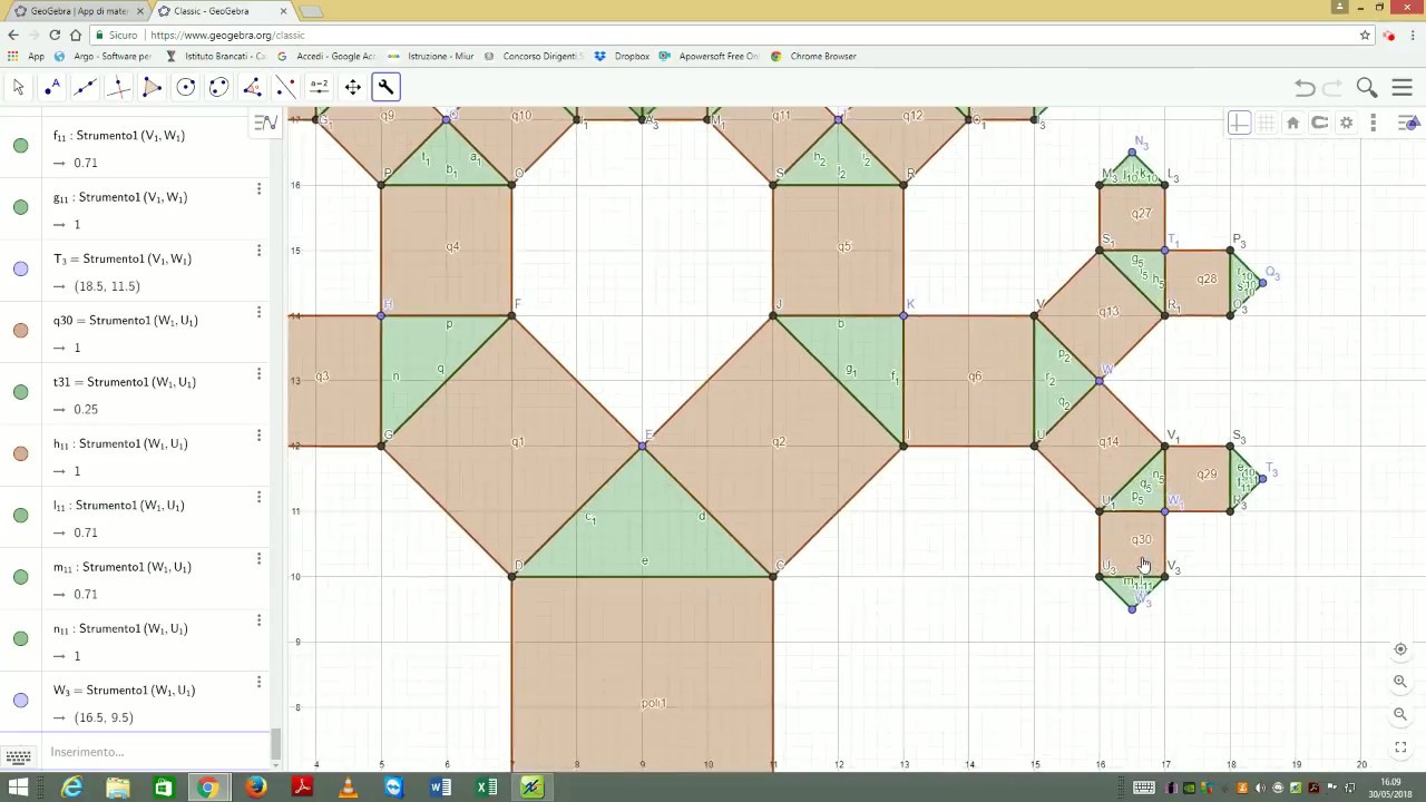 L'albero di Pitagora con Geogebra