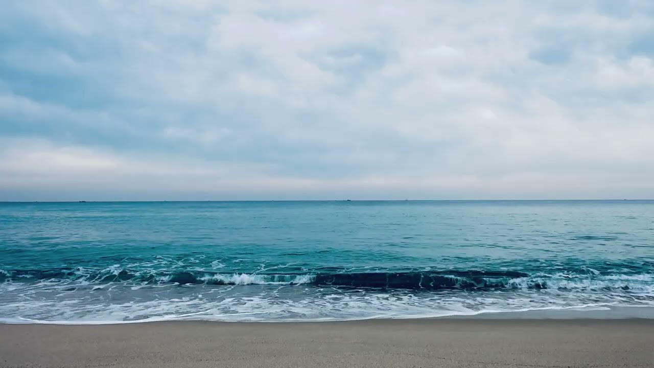 [자연음 · 파도소리] 1시간 수면 · 공부 백색소음 (무음악 ASMR) | Ocean Waves for Sleep & Study White Noise