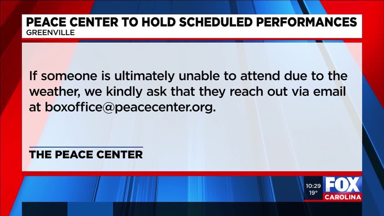 Peace Center to continue holding performances of musical despite winter weather