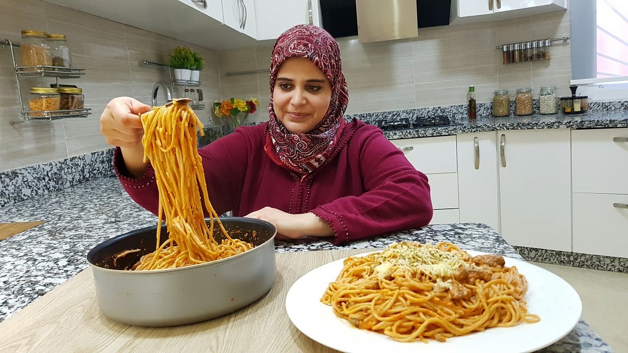 معكرونة سباكيتي خطيرة!!!جربيها اتولي مطلوبة ليك العشاء