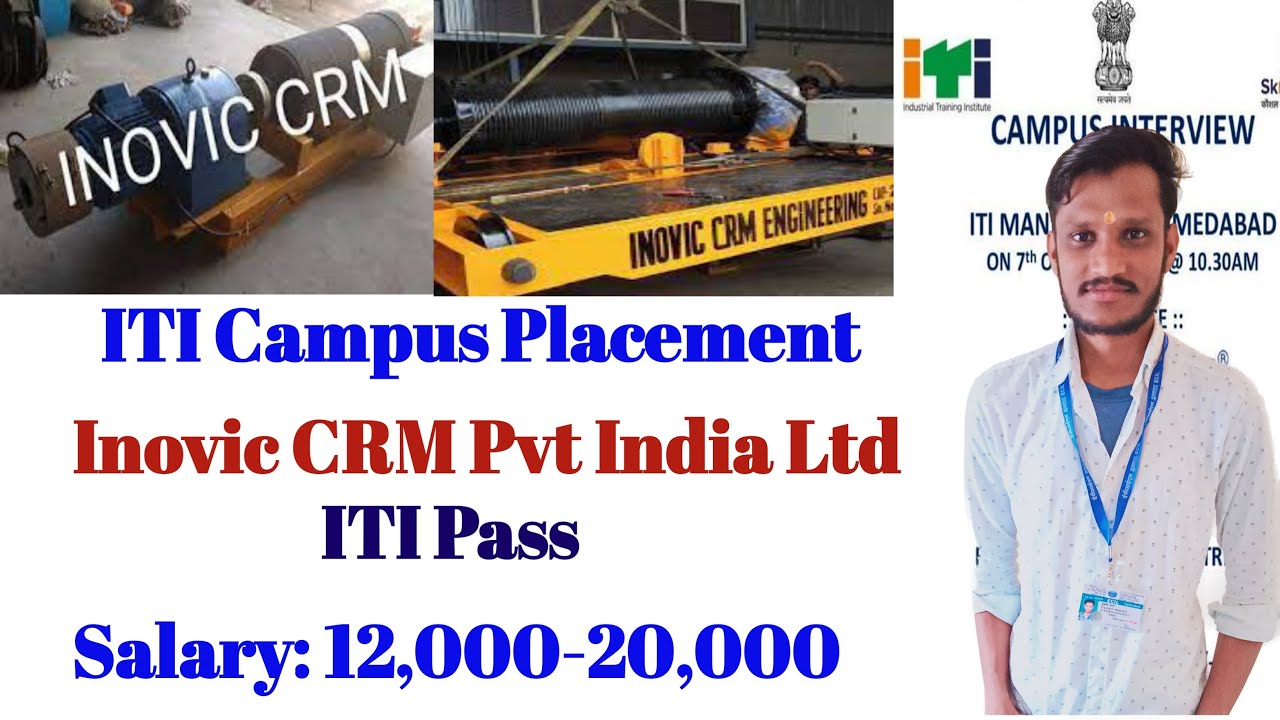 ITI Campus Placement 2023 | Inovic CRM India Pvt LTD | ITI pass job | Salary -20,000 | ITI Job