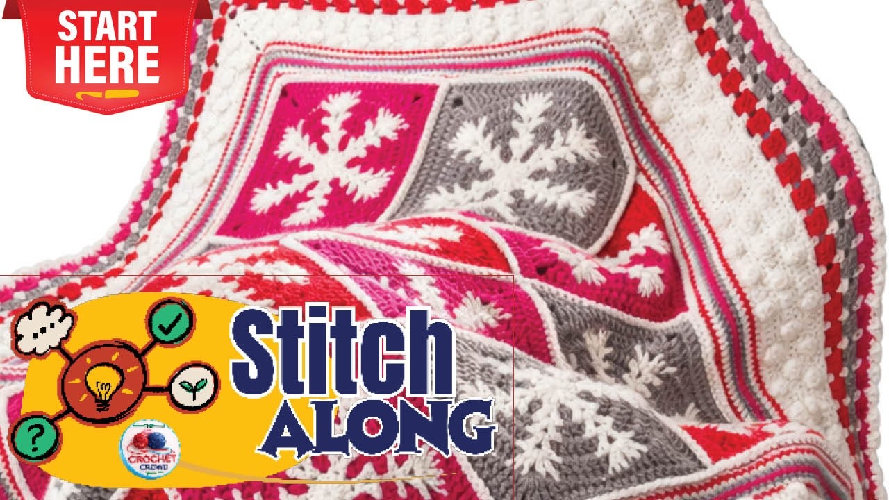 Squares: Crochet Snowflake Stitch Along