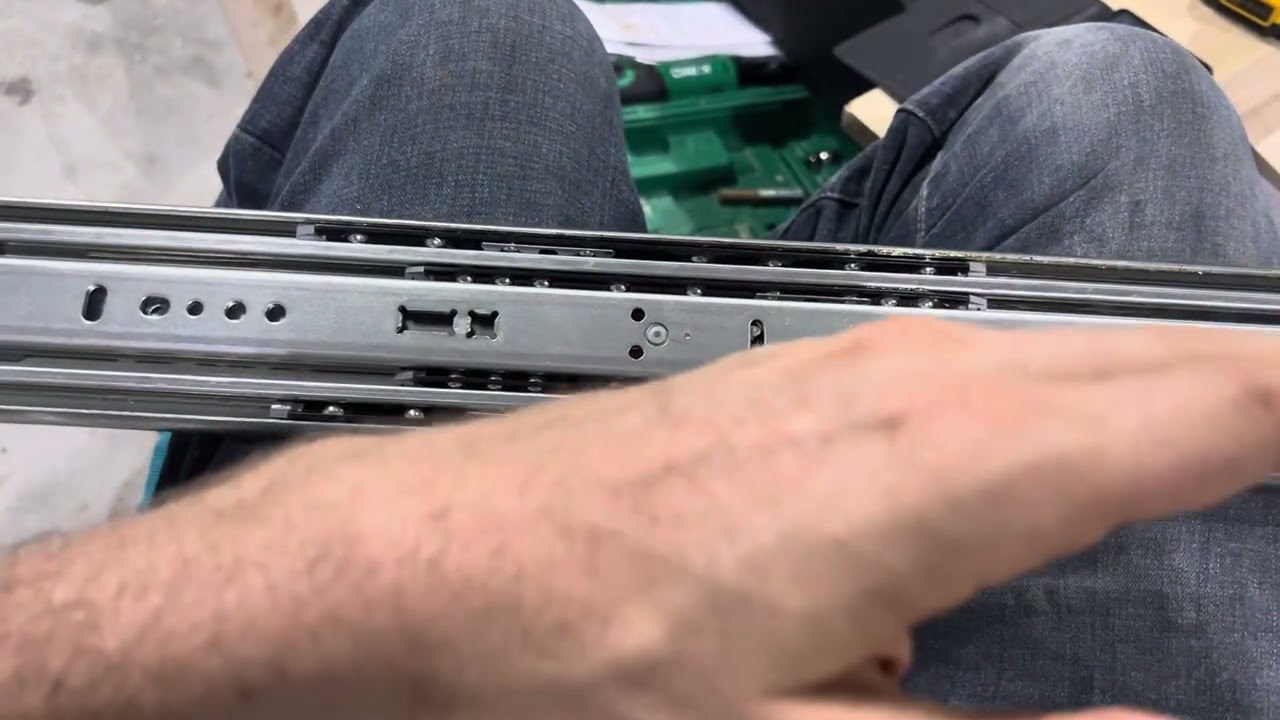 20&rdquo; accuride 9308 300lb slide glide locking for under camper bed frame to access drivers side wall